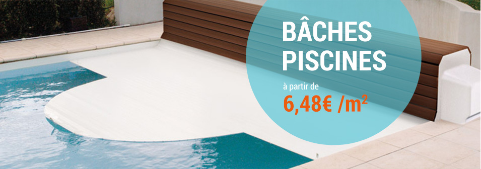 Bâches piscine à partir de 6,48€/m²